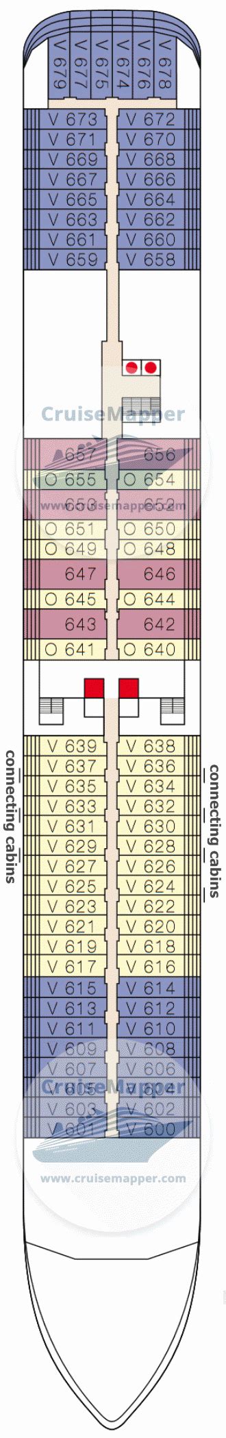 ms Europa 2 deck 6 plan | CruiseMapper