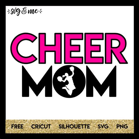 Free SVG Cheer Mom - SVG & Me