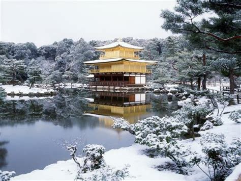 'Kinkakuji Temple in Snow' Photographic Print - | AllPosters.com