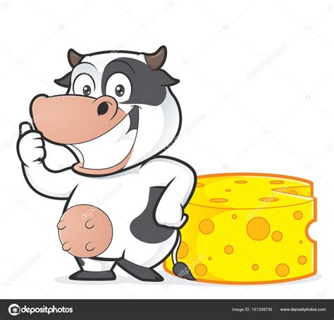 Cow with cheese Stock Vector Image by ©sundatoon #161308736