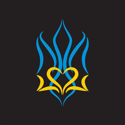 Stylized coat of arms of Ukraine in national colors 20637995 Vector Art ...