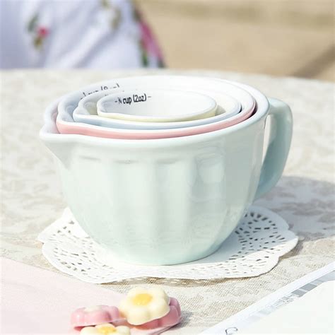 Ceramic Vintage Pastel Measuring Cups By Dibor | notonthehighstreet.com