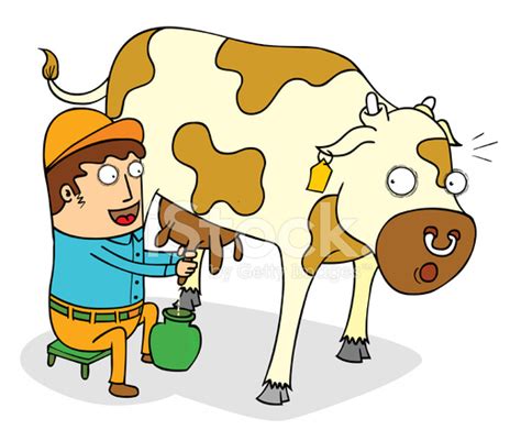 Exprimir LA Leche DE Vaca Stock Vector - FreeImages.com