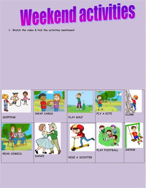 Worksheets, Uncountable Nouns, Weekend Activities, Read Comics, School ...