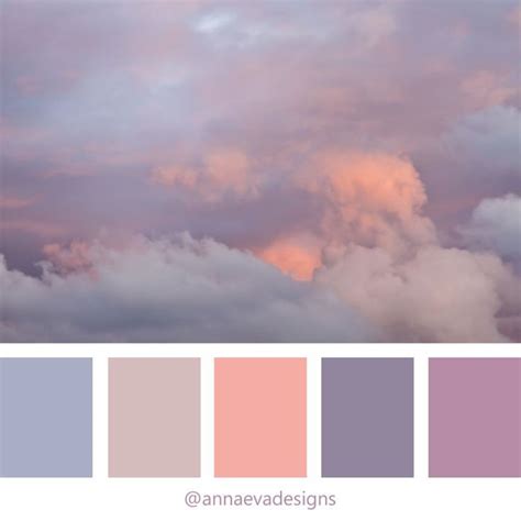 sky color palette sunset color palette pastel color palette clouds sky color inspiration brand ...