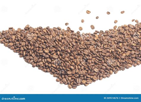 Coffee Beans Isolated on White Background. Stock Photo - Image of ...