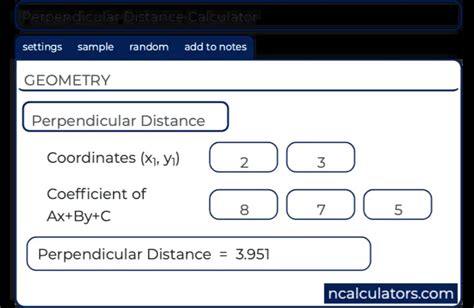 Perpendicular Distance Definition & Calculator