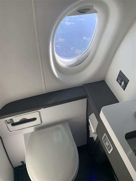 My airplane bathroom had a window in it : r/mildlyinteresting