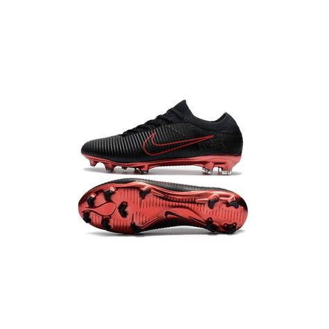 Nike Mercurial Vapor Flyknit Ultra FG ACC Soccer Cleat - Black Red