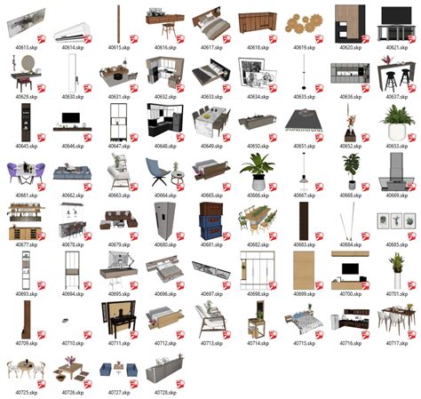 4174 Sketchup free 3d models furniture Free Download