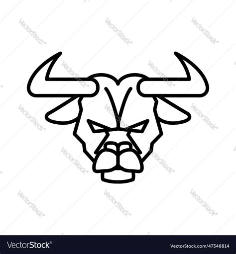 Bull head logo Royalty Free Vector Image - VectorStock