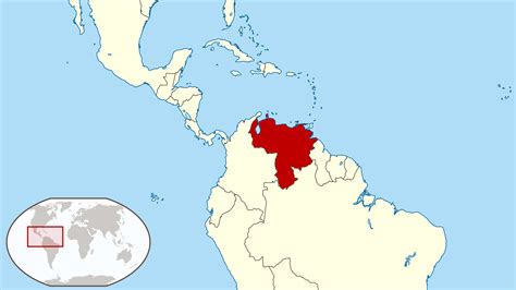 Large location map of Venezuela in South America | Venezuela | South ...