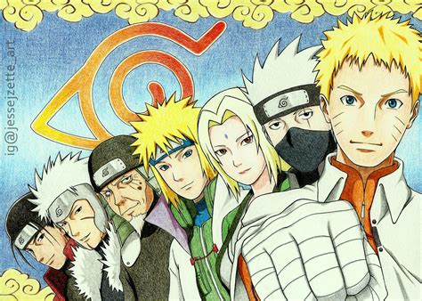 As 7 gerações dos hokages de konoha.. desenho lindo demais 😍🤓 #Desenho ...