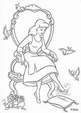 Cinderella Trying The glass slipper coloring Pages  Hellokidscom sketch template