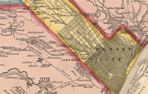 Albany County New York 1854 Old Wall Map Reprint with | Etsy