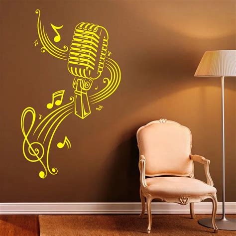 Music Wall Decal Vinyl Stickers Music Notes Home Interior Art Design Murals Bedroom Decoration ...