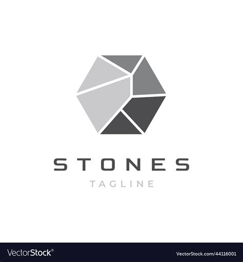 Stone logo design Royalty Free Vector Image - VectorStock