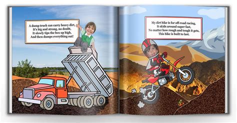 Personalized Truck Book for Boys, with photo face and name - My Custom ...