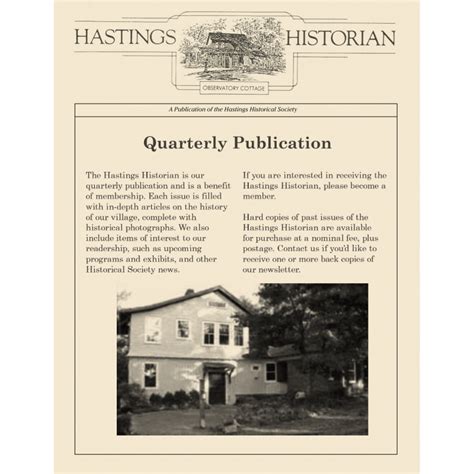 The Hastings Historian:January 1982 – Hastings Historical Society