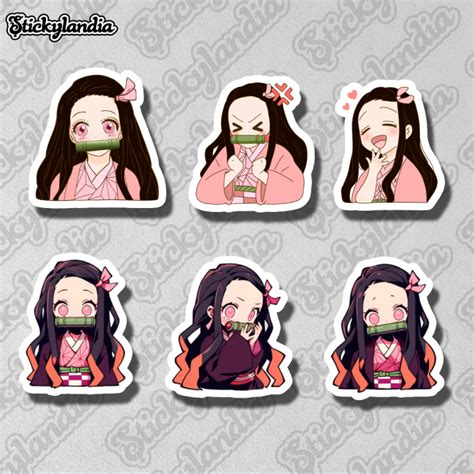 Stickylandia Demon Slayer Nezuko High Quality Waterproof Vinyl Sticker Set for Laptop Tumbler ...