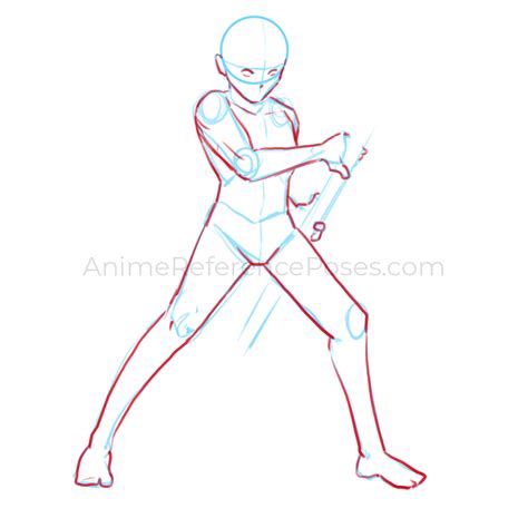 Anime Fighting Poses - Free Drawing References