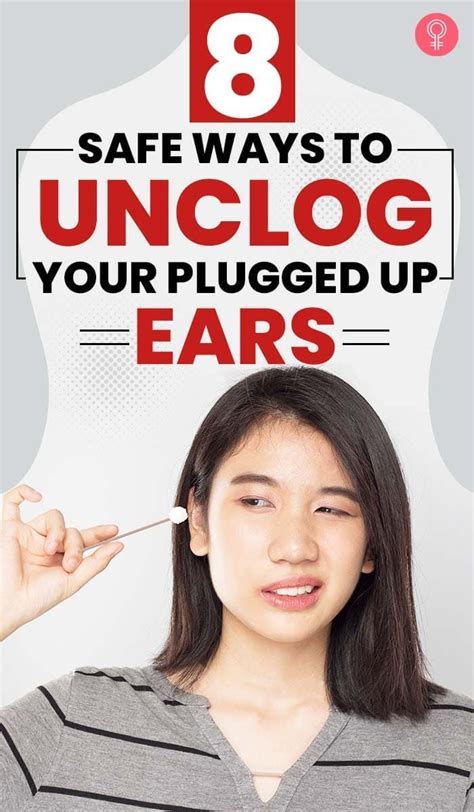 8 Safe Ways To Unclog Your Plugged Up Ears | Ear health, Ear wax, Clogged ears