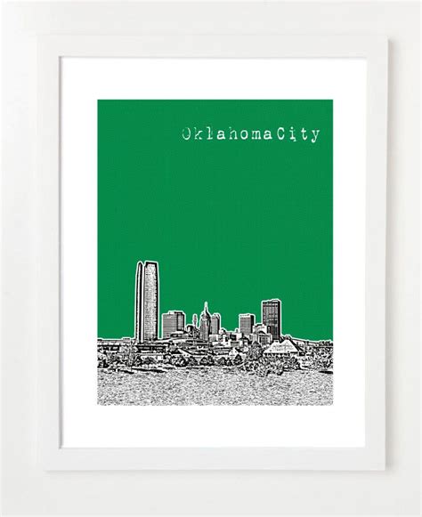 Oklahoma Art, University Of Oklahoma, Oklahoma Sooners, Okie, City Art, 8x10, Skyline, Version, Call