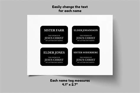 Lds Missionary Name Badge Clipart