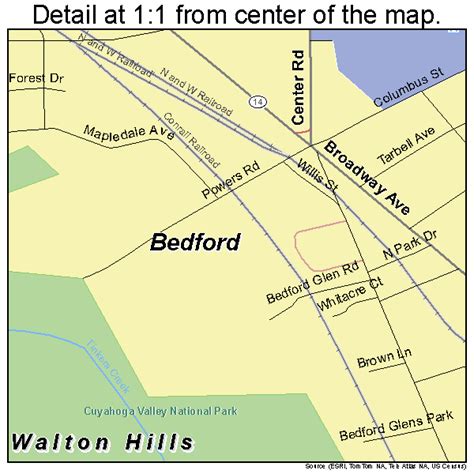 Bedford Ohio Street Map 3904878