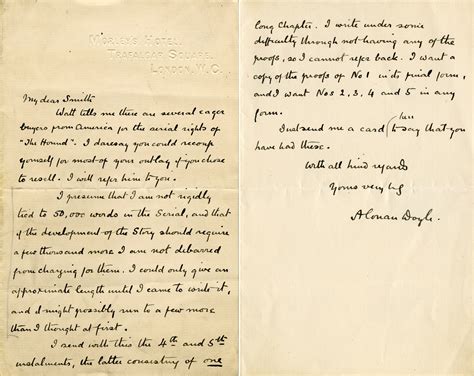 File:Letter from Arthur Conan Doyle to Herbert Greenhough Smith.jpg - Wikimedia Commons