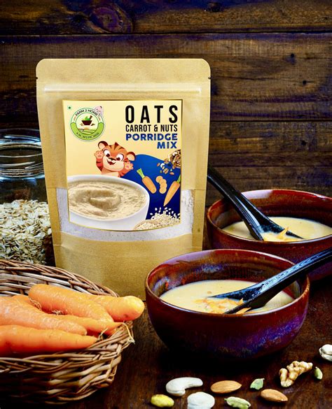 OATS CARROT NUTS PORRIDGE MIX (8 Months+) (250g) - Farm 2 Home