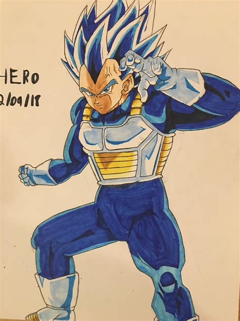 My Super Saiyan Blue Evolution Vegeta Fan-Art! : r/dbz