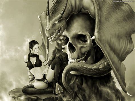 Skulls and Dragons Wallpapers - Top Free Skulls and Dragons Backgrounds - WallpaperAccess