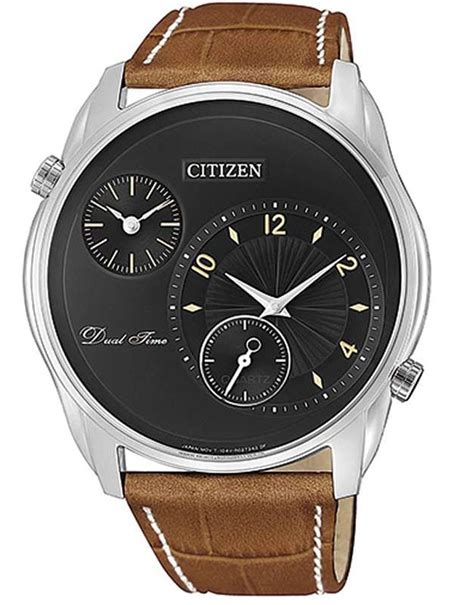 Citizen Quartz Dual Time Gents Leather Elegant Watch | Royal Tempus