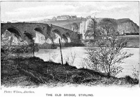 Stirling Bridge in circa 1900, looking across the Forth towards ...