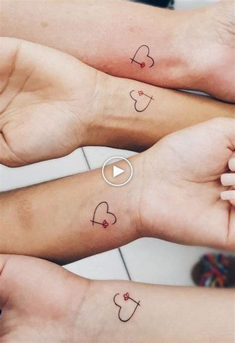 Matching Best Friends Sweet Little Heart Flowers Flower Rose Wrist Tattoo ... #Tattoos | Friend ...