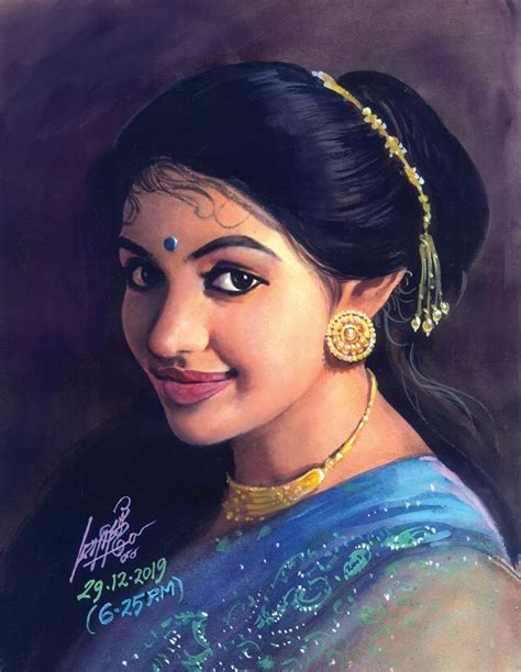 20 Beautiful Tamilnadu Portrait Paintings by Famous artist Oviyar Maruthi