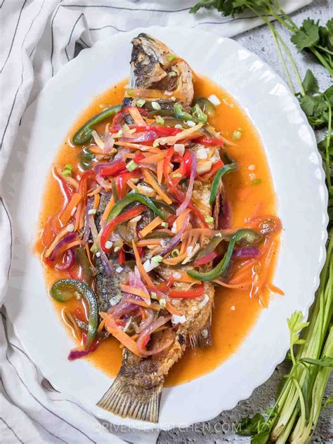 Filipino Escabeche (Filipino style Sweet and Sour Fish) - Riverten Kitchen