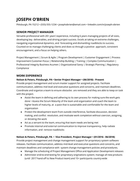 Project Management Resume Examples, Skills, and Keywords - Jobscan