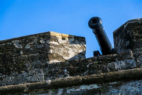 Cannon stock image. Image of fort, canon, augustine, architecture - 43540473