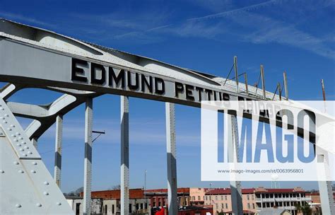 The Edmund Pettus Bridge is shown during the 50th anniversary ...