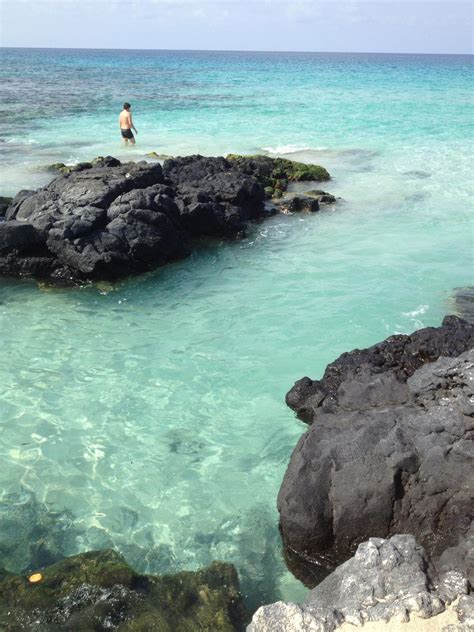 Kua Bay has crystal clear water with white sand and deep tide pools. Close to a parking area and ...