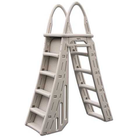 Confer Plastics A-Frame 7200 Above Ground Adjustable Pool Roll-Guard Safety Ladder - Walmart.com ...