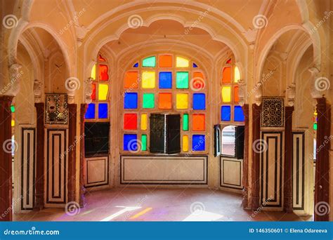 Interior of Hawa Mahal Palace is Palace of Winds in Jaipur. India Stock ...