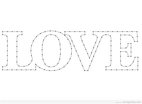 LOVE String Art Template, free download - String Art DIYString Art DIY