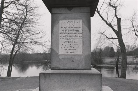 Base of the Concord Monument Obelisk. North Bridge Battleground, Concord, Massachusetts • MOCA