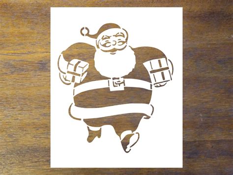 Santa Claus Stencil Reusable Color Draw & Paint Stencil | Etsy