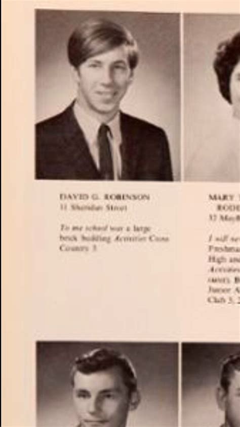 David Robinson's high school year book photo-sorry its a bit blurry-Billie | Yearbook pictures ...