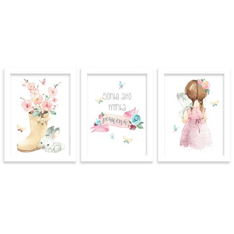 Quadros Decorativos Para Quarto Infantil Floral no Elo7 | Lembrart ...