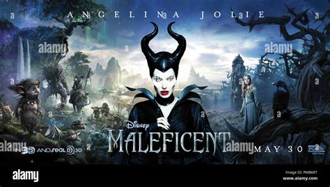 Angelina Jolie in Maleficent (2014) Poster Stock Photo - Alamy